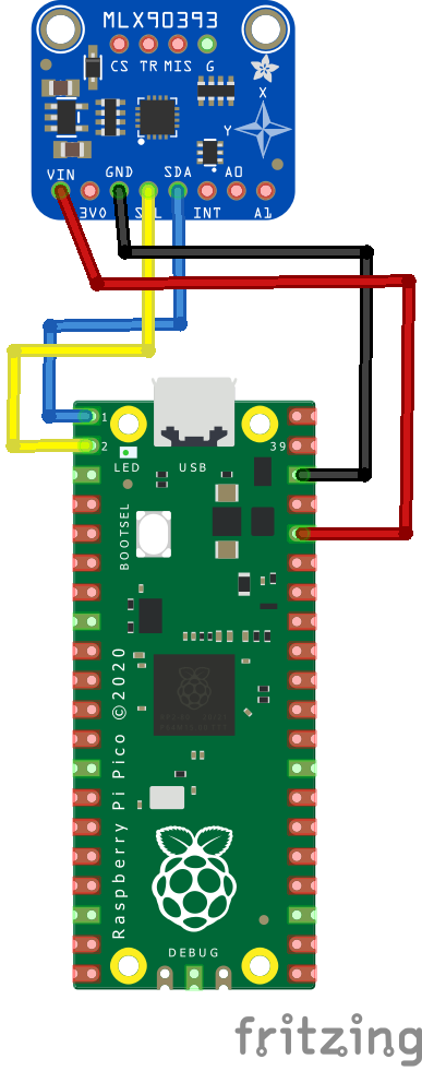 rp2040 and mlx90393