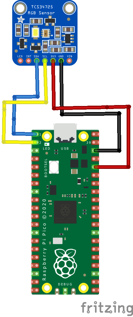rp2040 and tcs34725