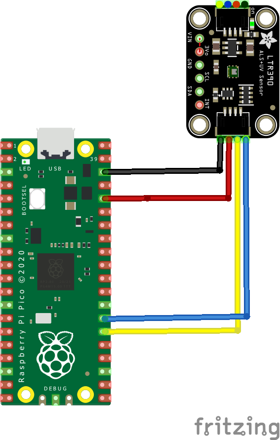 rp2040 and ltr390 layout